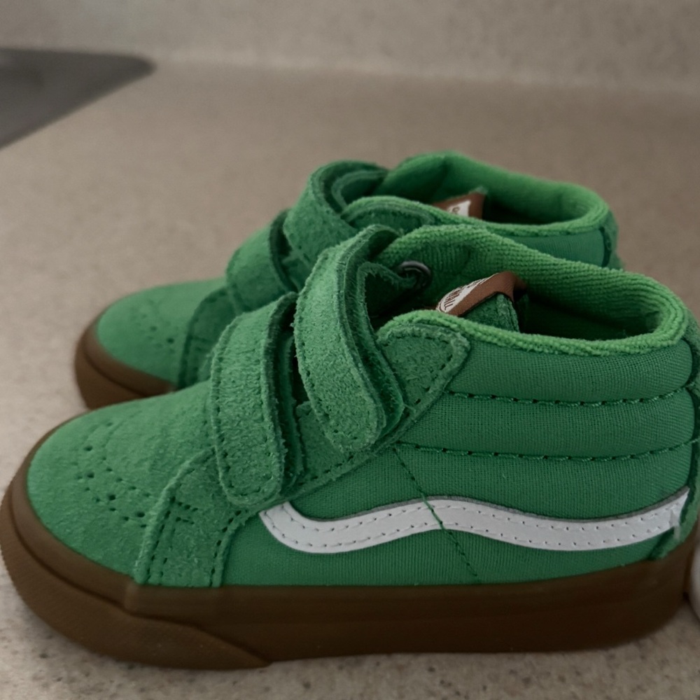 Vans Green and Brown Kids High-Top Sneakers - Picture 6 of 8